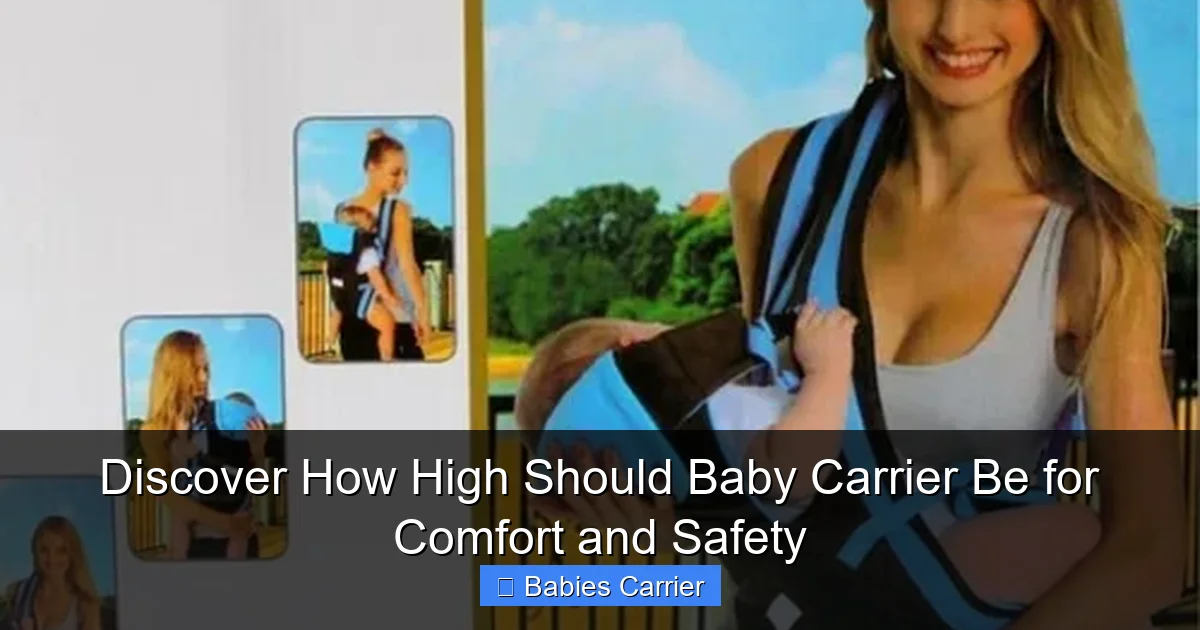 Discover How High Should Baby Carrier Be for Comfort and Safety