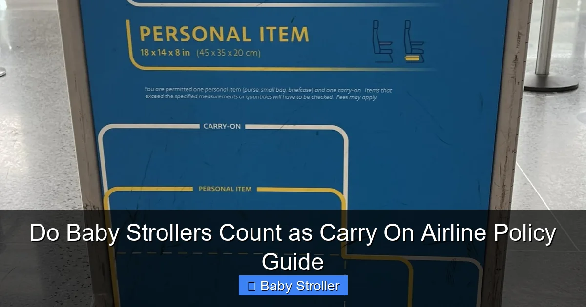 Do Baby Strollers Count as Carry On Airline Policy Guide