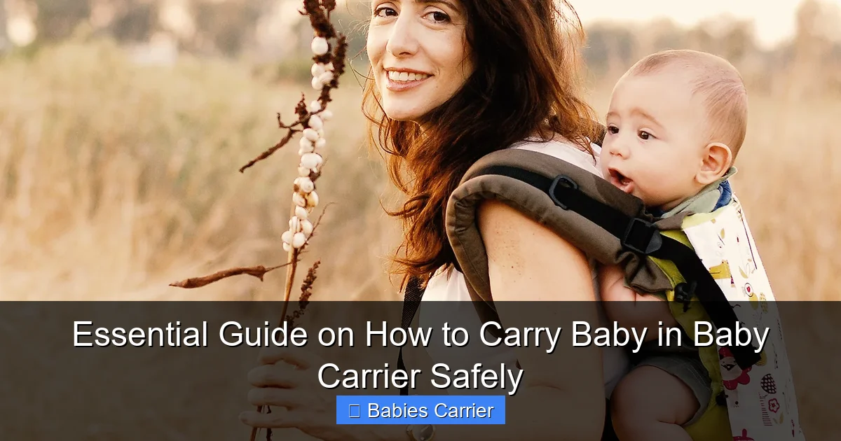 Essential Guide on How to Carry Baby in Baby Carrier Safely