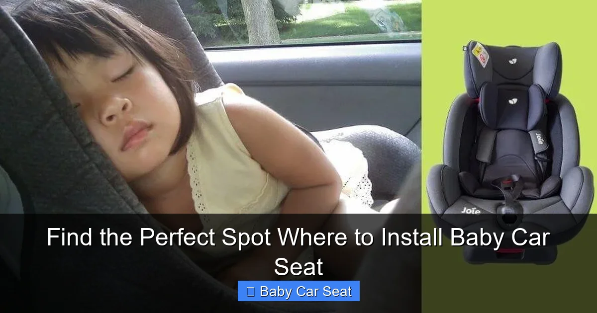 Find the Perfect Spot Where to Install Baby Car Seat