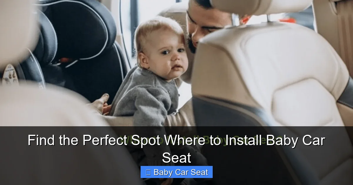 Find the Perfect Spot Where to Install Baby Car Seat