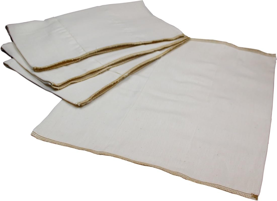 OsoCozy Unbleached Prefold Cloth Diapers Size 3, 100% Cotton Gauze Wea