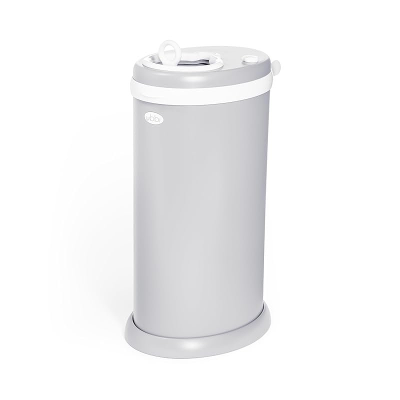 Ubbi Stainless Steel Diaper Pail Gray with Odor Locking and No Special