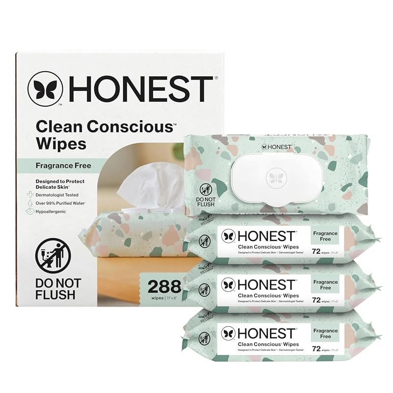 The Honest Company Hypoallergenic Multi Use Baby Wipes for Sensitive S