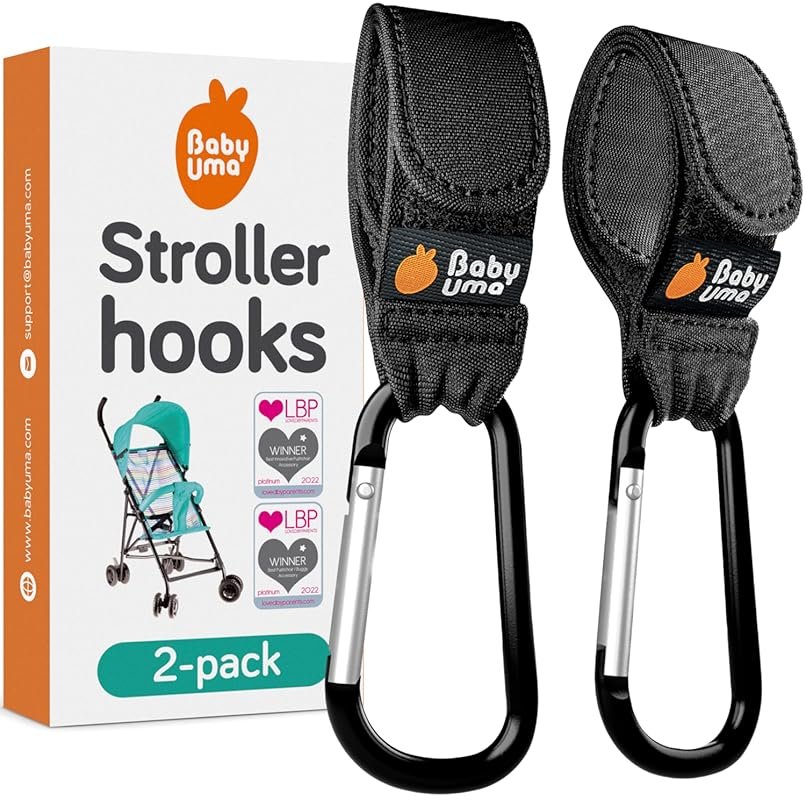 Baby Uma Universal Stroller Hooks for Bags with One Hand Opening for B