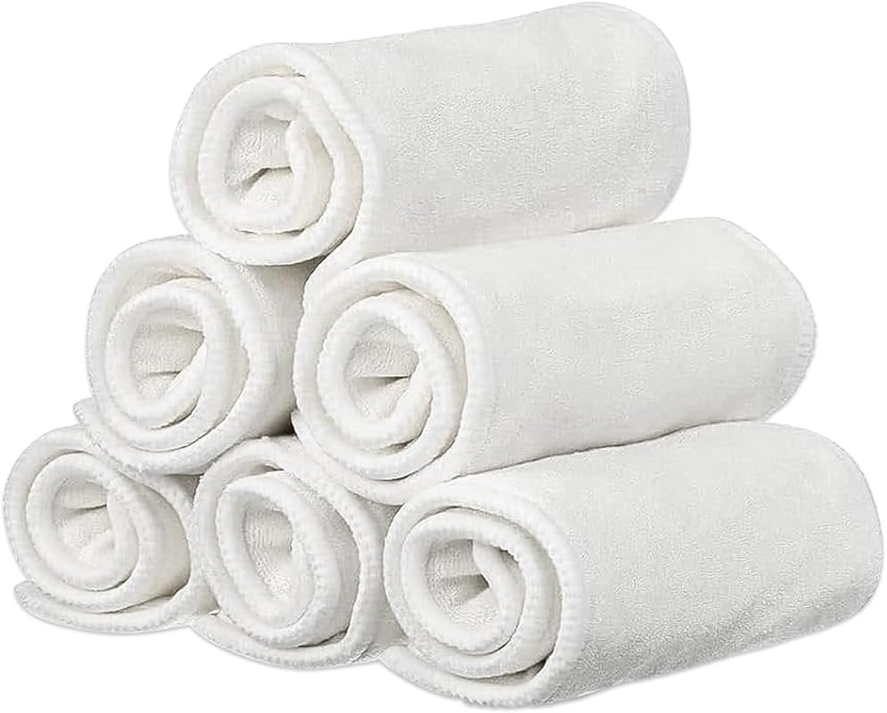 4 Layer Rayon Microfiber Insert Liners for Adult Cloth Diapers Inconti