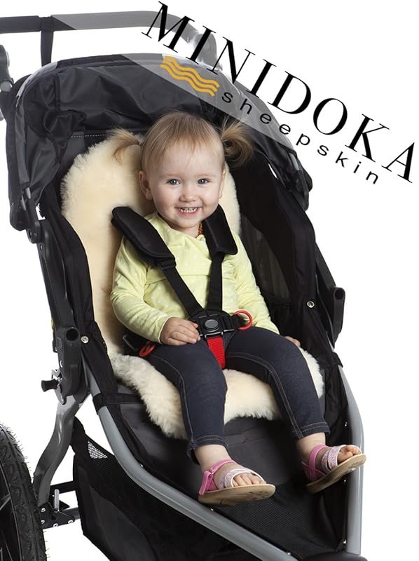 Desert Breeze Sheepskin Stroller Liner Insert for Seat Support, a Cool