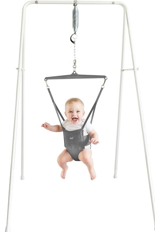 Jolly Jumper Classic Portable Baby Jumper with Stand and Adjustable He