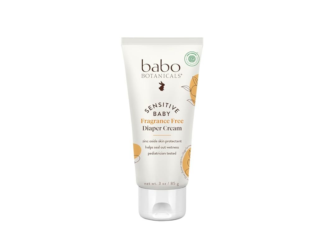 Babo Botanicals Sensitive Fragrance Free Diaper Cream 25 Percent Natur