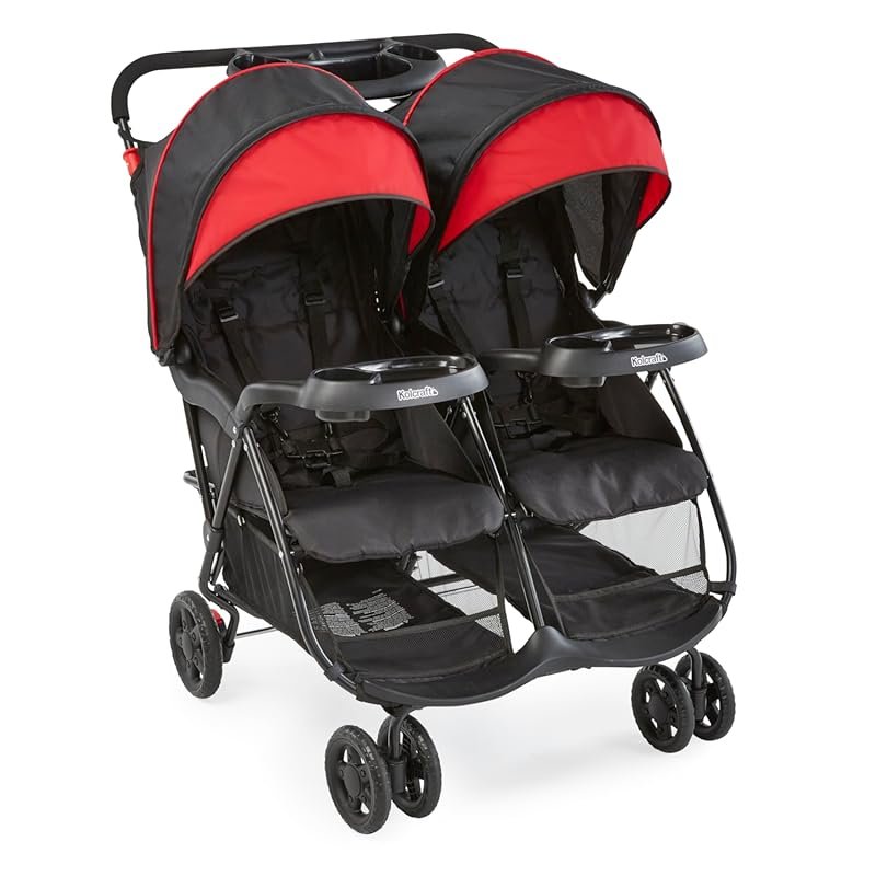 Kolcraft Cloud Plus Lightweight Double Stroller with Reclining Seats a