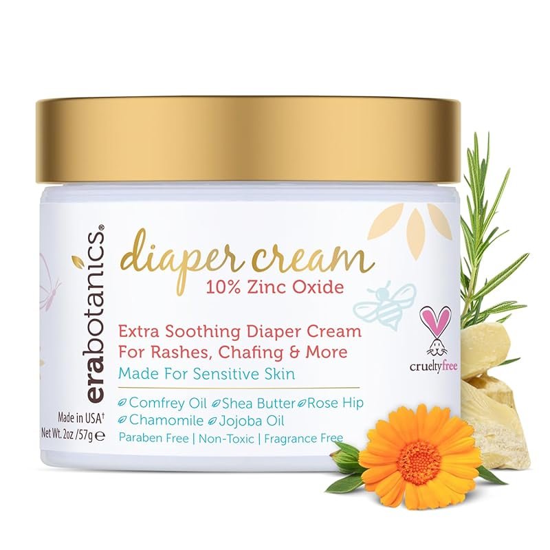 Era Organics Diaper Rash Cream Extra Soothing Moisturizing with Zinc O