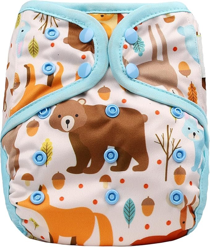 OsoCozy One Size Cloth Diaper Cover with Adjustable Sn