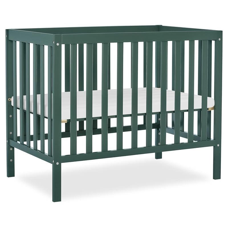 Dream On Me Edgewood 4-in-1 Mini Crib Olive β GREENGUARD Gold, Non-Tox