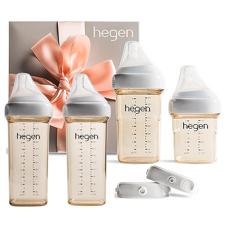 hegen Breastfeeding Bottle System Basic Starter Kit with 11oz Bottles,