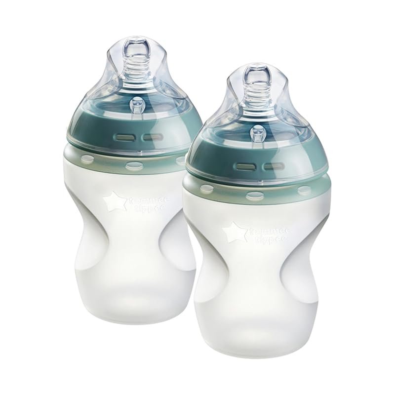Tommee Tippee Natural Start Anti-Colic 9 oz Silicone Bottle, Skin Feel