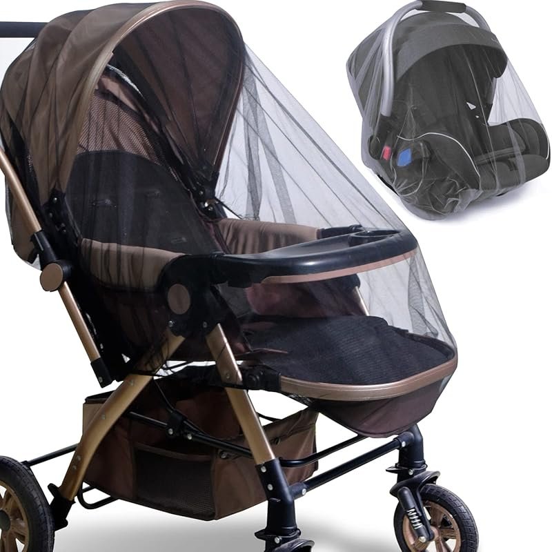 Durable Baby Stroller Mosquito Net Two Pack for Bassinets, Cradles, an