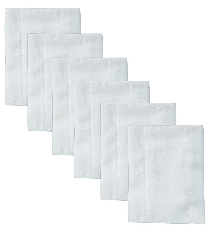 Ruvanti Unisex Birdseye Prefold Cloth Diapers 3 Ply Washable Cotton Wh