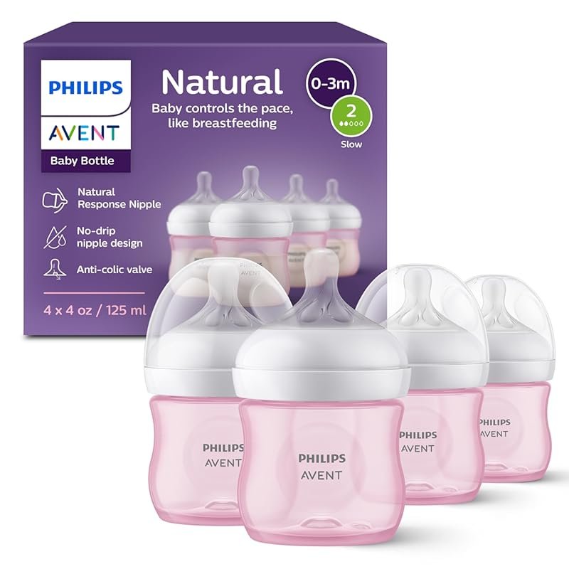 Philips Avent Natural baby bottles with Natural Response slow flow 2 n