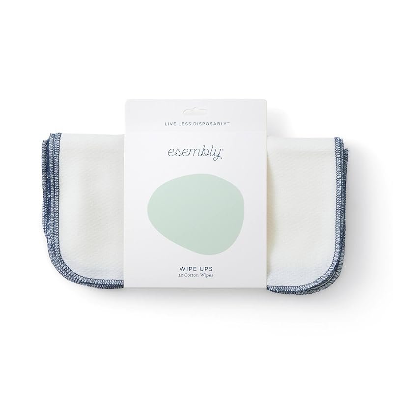 Esembly Wipe Ups Organic Cotton Reusable Baby Wipes Soft Washable Clot