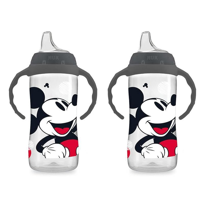NUK Mickey Mouse Large Learner Cup 10oz 2 Pack BPA Free Spill Proof Si