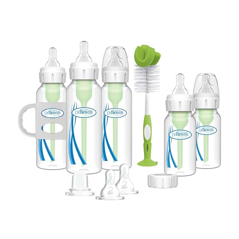 Dr Brown's Natural Flow Anti-Colic Narrow Bottle to Sippy Gift Set wit