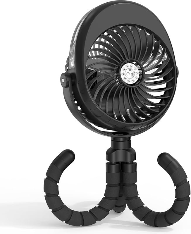 Misting Baby Stroller Fan with 4000mAh Battery and 50ml Water Sprayer 