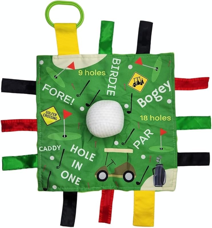 Baby Jack & Co Golf Ball Sensory Plush Blanket for Stroller Travel and