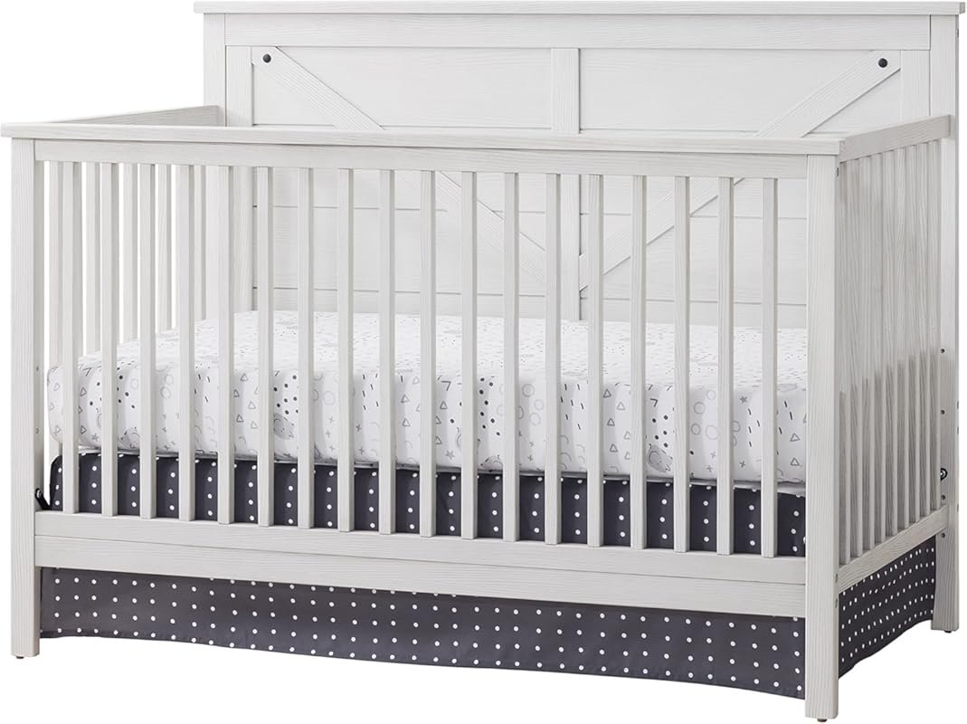 Oxford Baby Montauk 4-in-1 Convertible Crib, Greenguard Gold, Barn Whi