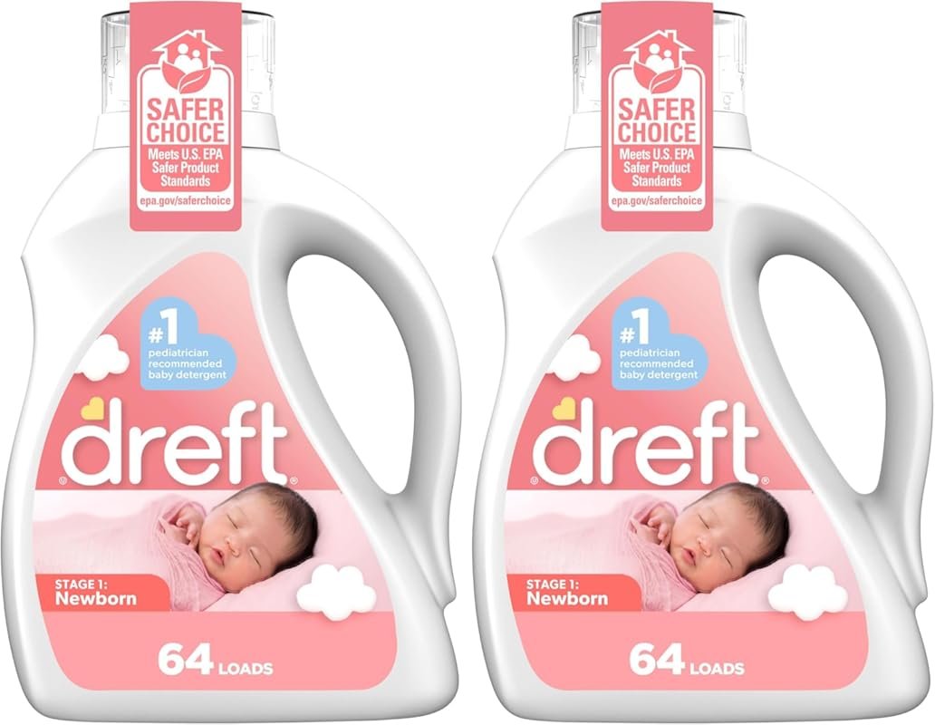 Dreft Stage 1 newborn hypoallergenic liquid baby laundry detergent HE,