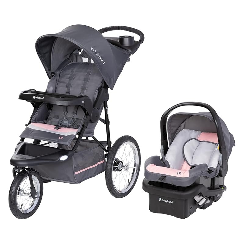 Baby Trend Expedition Jogger Travel System with Infant Car Seat in Pin