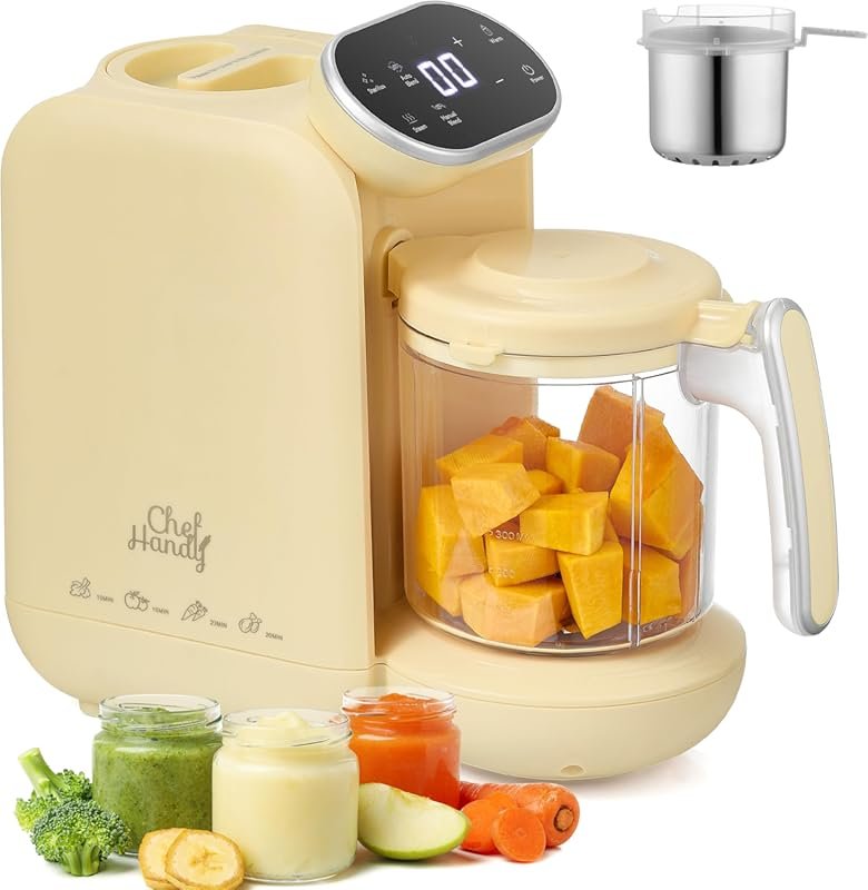 Chefhandy Baby Food Maker with Steamer, Blender, Stainless Steel Baske