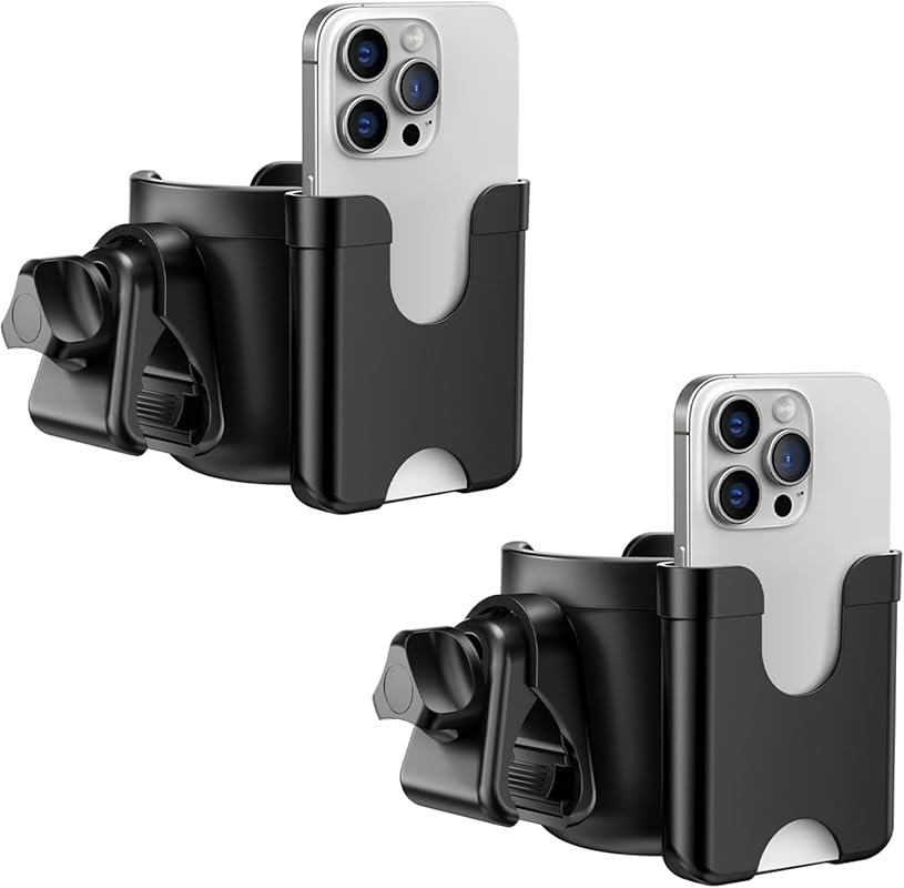 Guiseapue 2 Packs Cup Holder for Walker: Stroller Cup Holder Attachmen