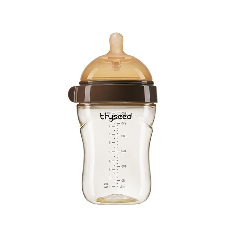 Thyseed PPSU 10oz Natural Breastlike Bottle with Nipple for 3 to 7 Mon