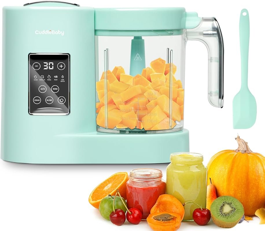 CuddleeBaby Baby Food Maker with Auto Cooking, Grinding, Steam Blendin
