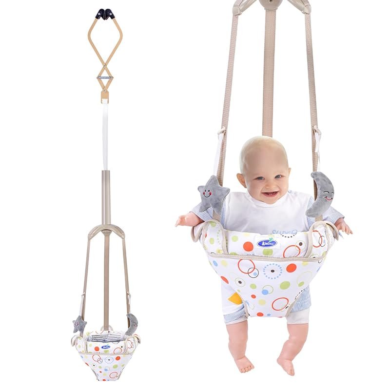 Versatile Doorway Baby Jumper with Adjustable Strap for Safe Indoor an