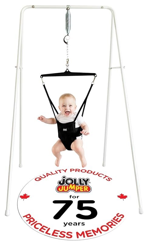 Jolly Jumper Classic Baby Jumper with Stand and Adjustable Saddle Seat