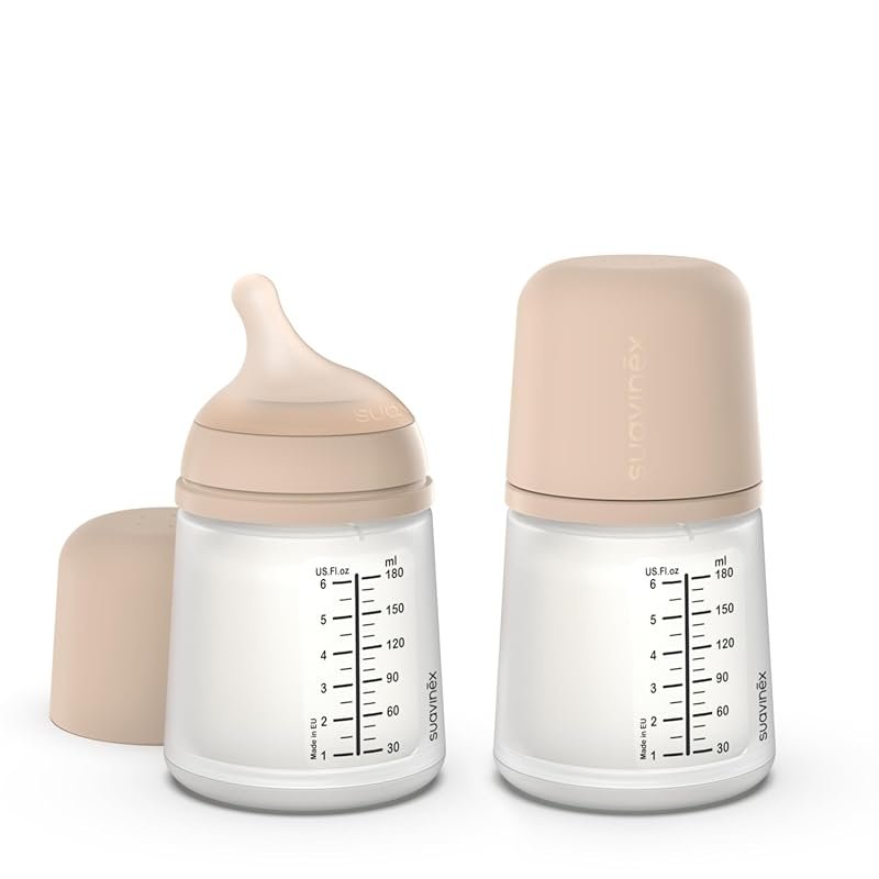 Suavinex Zero Zero Anti Colic Baby Bottle 6oz 2pk Adaptable Flow Nippl