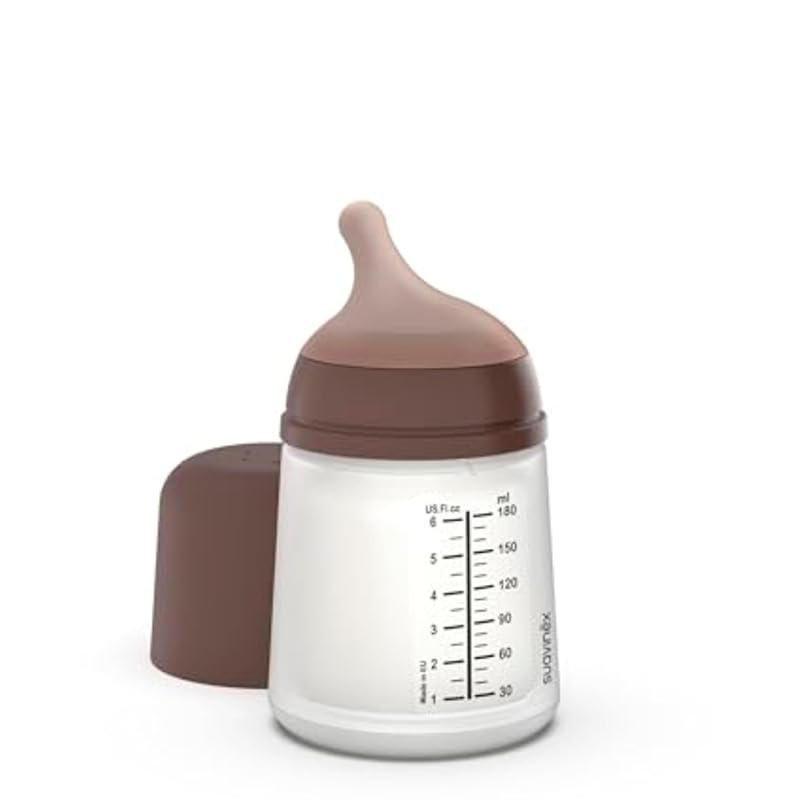 Suavinex Zero Zero Anti Colic 6oz Bottle with Adaptable Flow Nipple Mi