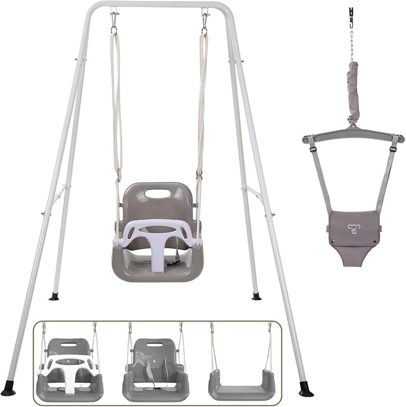 Taleco Gear 2-in-1 Baby Jumper and Toddler Swing Set for Indoor or Out