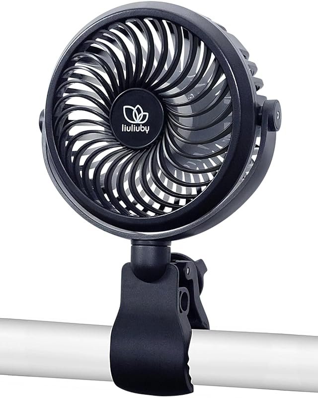 Liuliuby Baby Stroller Fan: Portable Rechargeable Clip-On with Durable