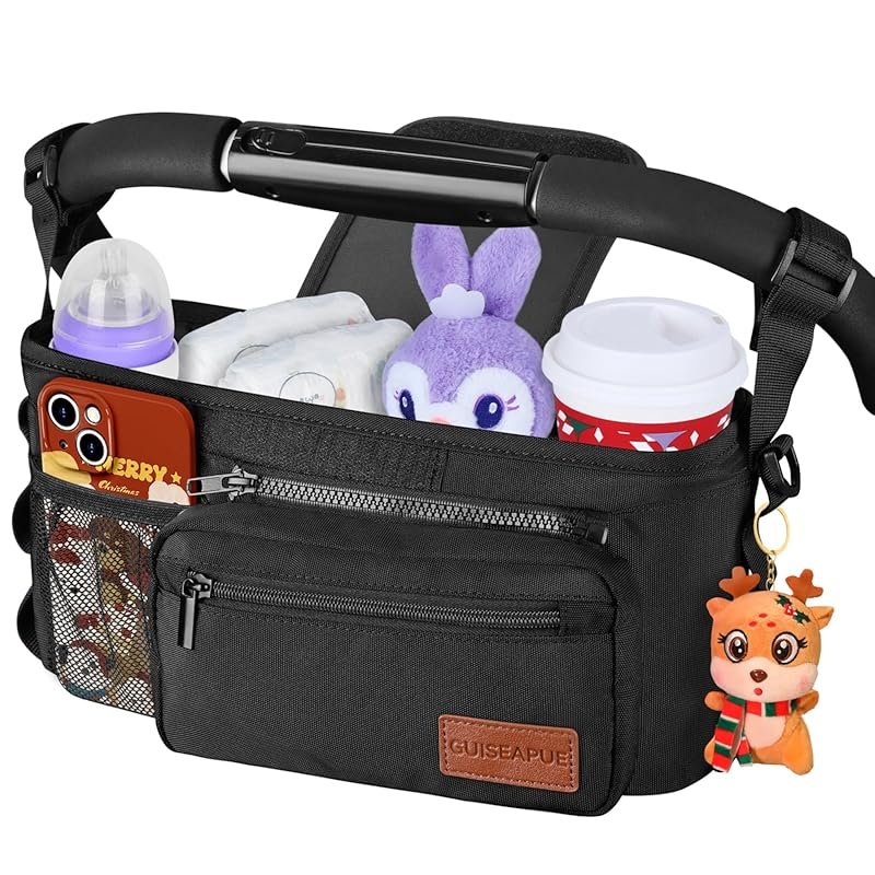 Guiseapue Universal Stroller Organizer with Cup Holder: Baby Essential