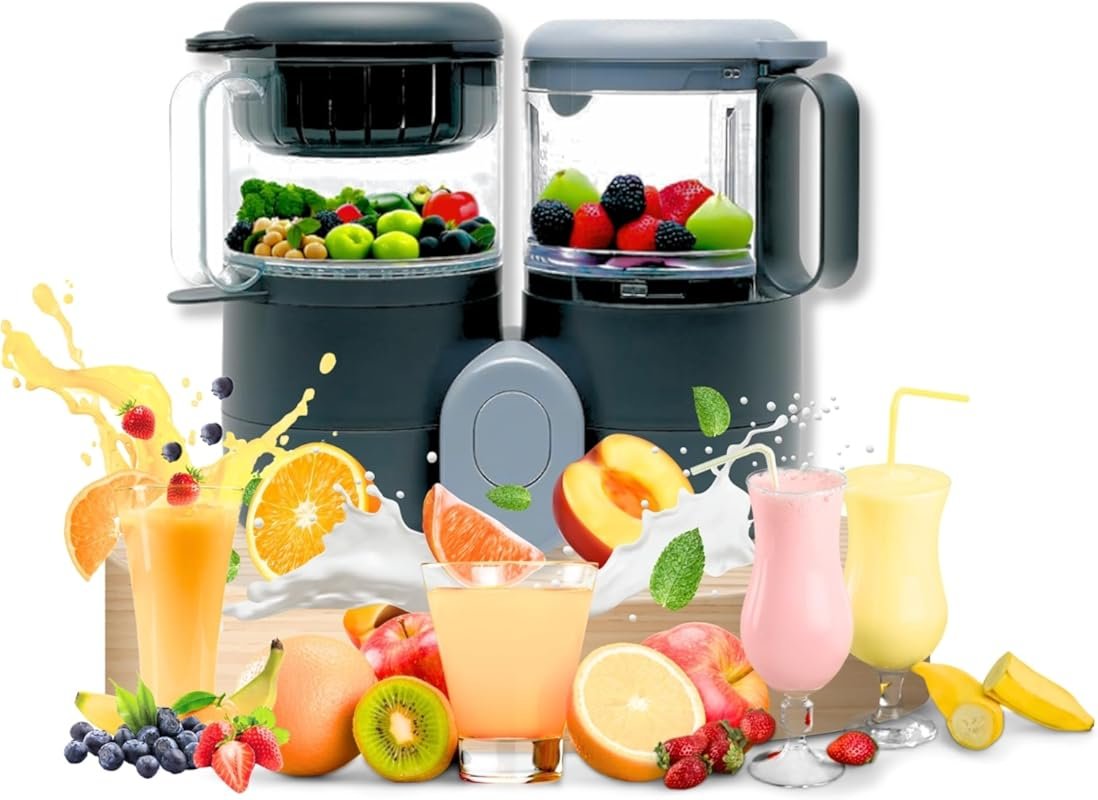 4-in-1 Baby Food Processor with Steamer Blender and Defrosting Functio