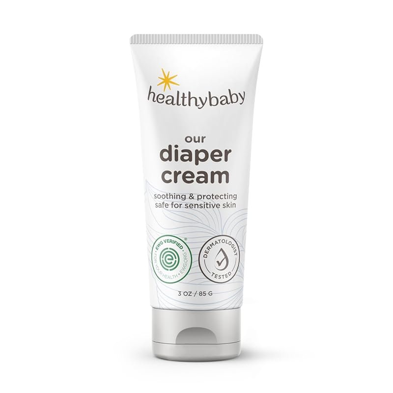 HealthyBaby Our Diaper Cream 3 oz hypoallergenic zinc oxide and squala