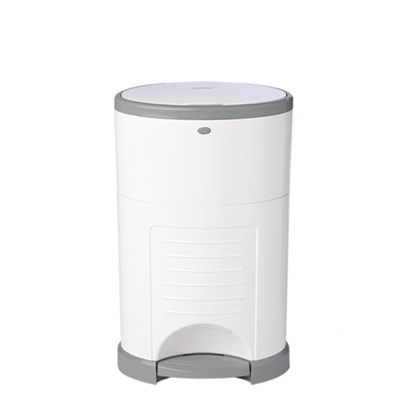 Diaper Dekor EKO Classic Diaper Pail in white, 70% recycled materials,