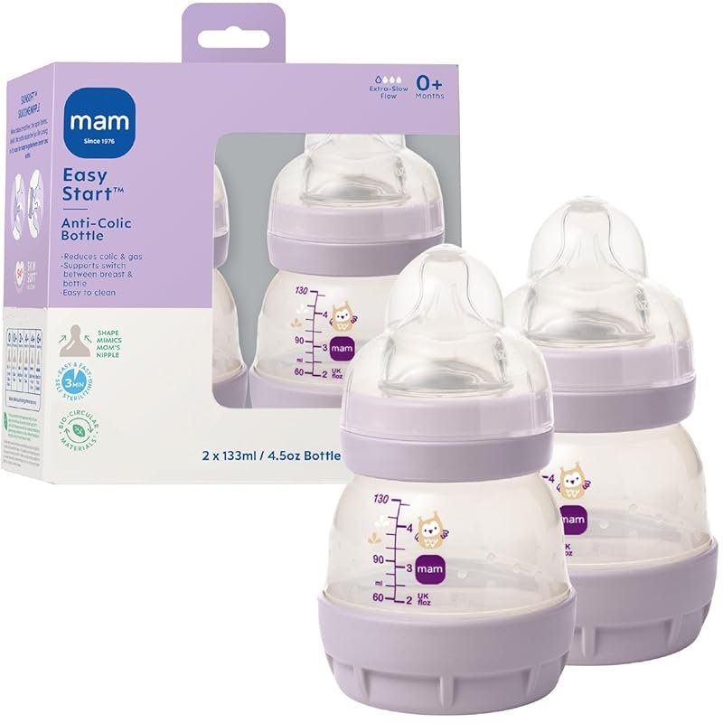 MAM Easy Start Anti-Colic Baby Bottles Extra Slow Flow Breastfeeding-L