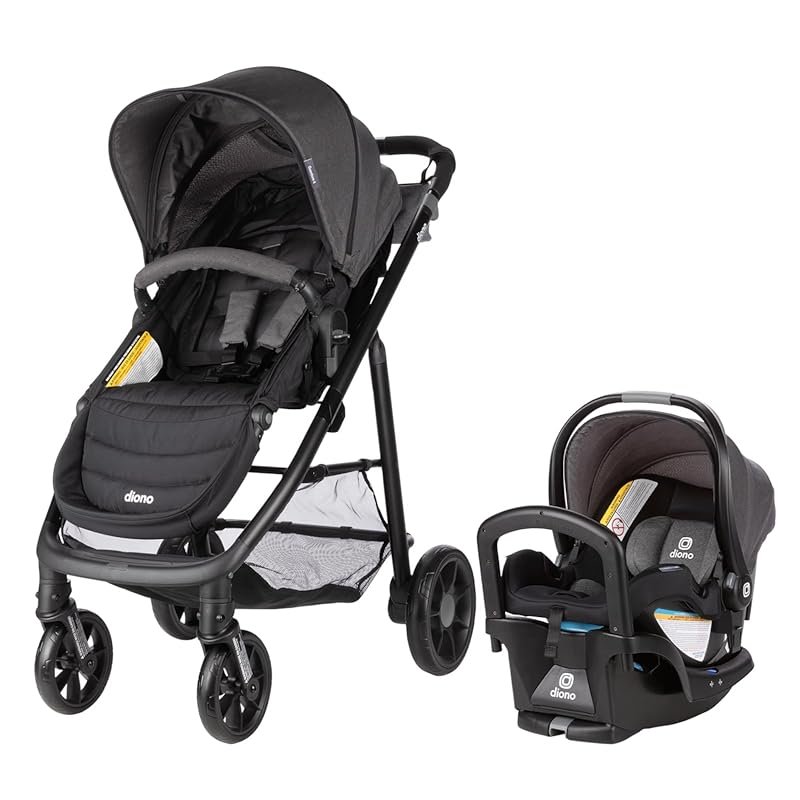 Diono Quantum 4 travel system with LiteClik 30R infant car seat and fo