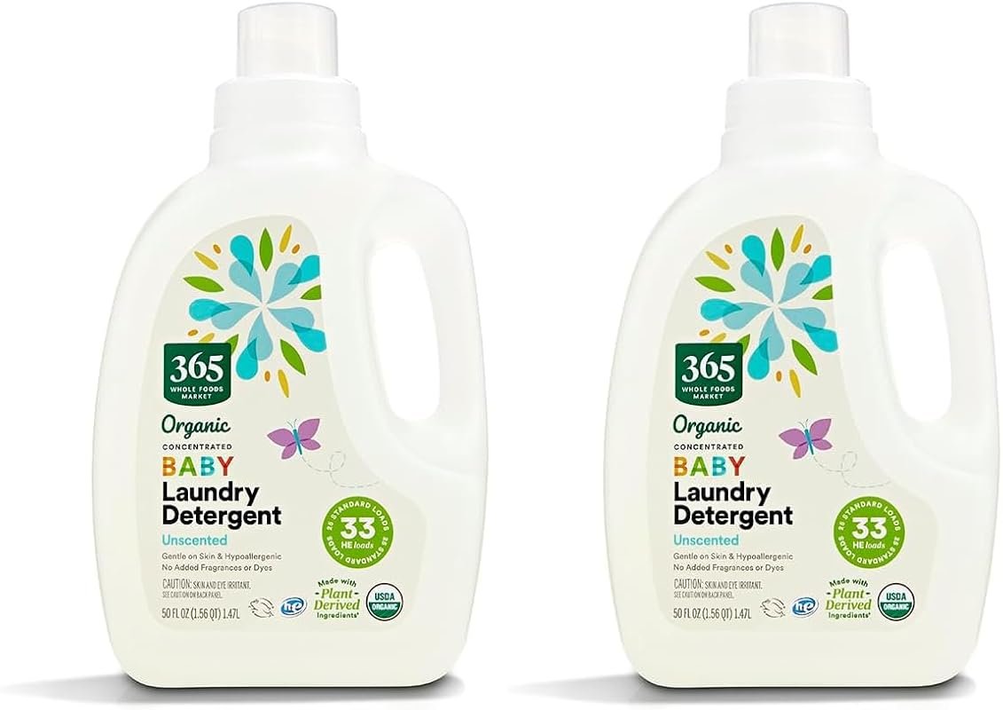 365 by Whole Foods organic unscented baby laundry detergent, 33 HE loa