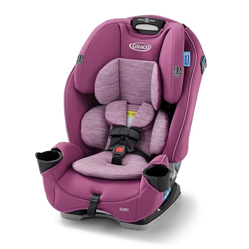 Graco SlimFit three in one convertible car seat space saving rear and 
