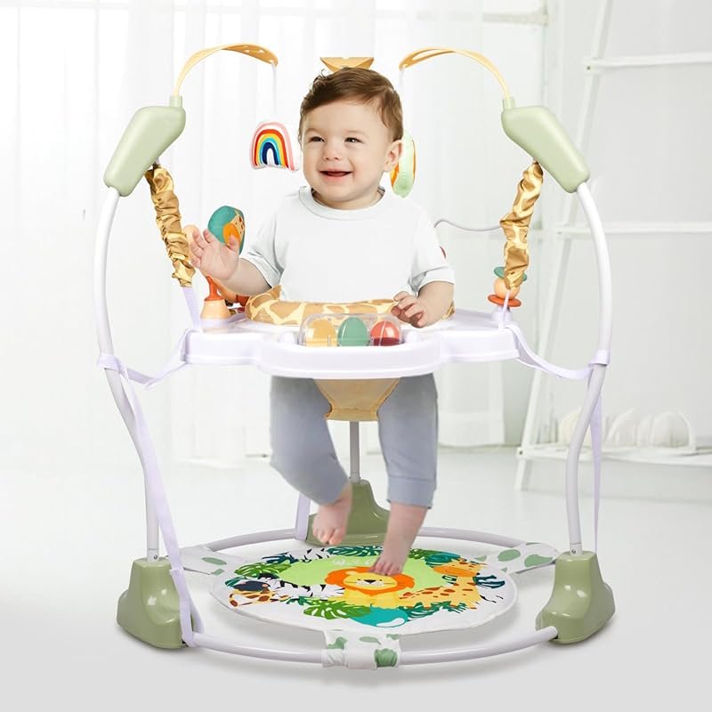 Furmubei Infant Activity Center Jumper with 360° Rotating Seat, Music,