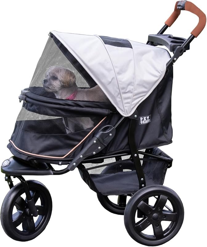 Pet Gear No-Zip AT3 Pet Stroller with Jogging Tires, Removable Liner, 